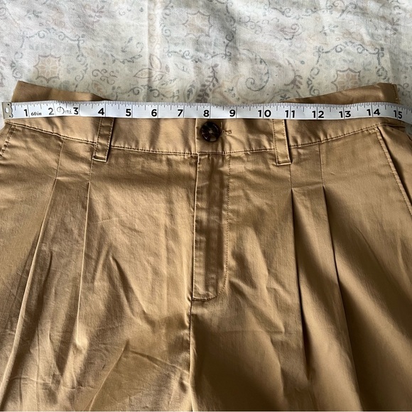 Lands' End Tan Wide Leg Pleated Pants - Picture 3 of 15